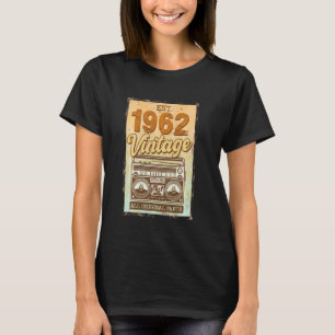 Camiseta Decoraciones de cumpleaños de 60 años 1962 Cassett