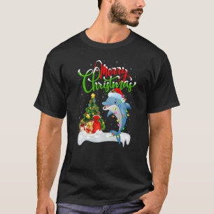 Camiseta Decoraciones de Dolphin Xmas Navidades de Santa Do