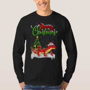 Camiseta Decoraciones de Gecko Xmas Navidades de Santa Geck