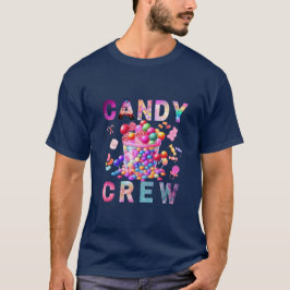 Camiseta Decoraciones de la tripulación de caramelo Candy S