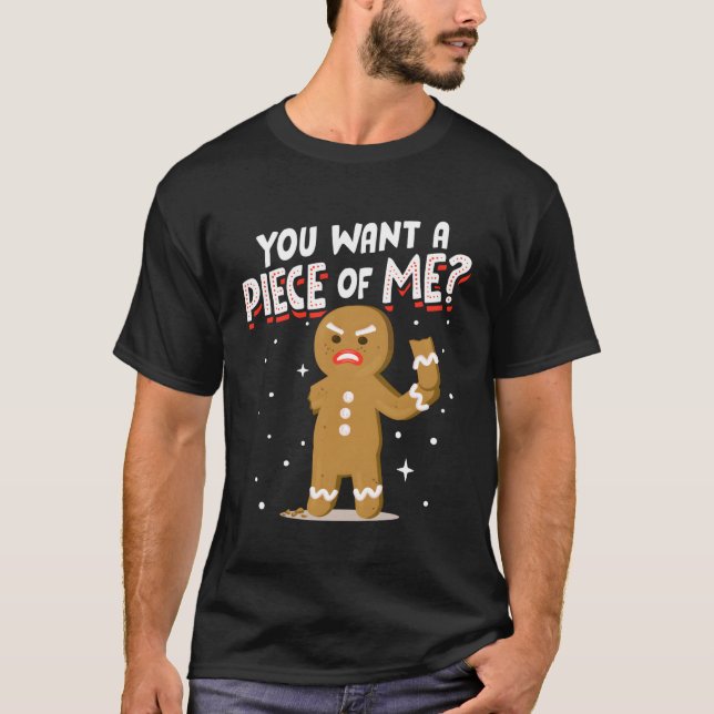 Camiseta Decoraciones de las luces de árbol Gingerbread Feo (Anverso)