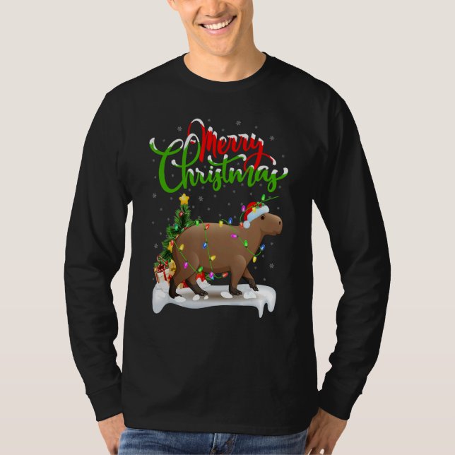 Camiseta Decoraciones de Navidad de Carpincho Santa Carpinc (Anverso)