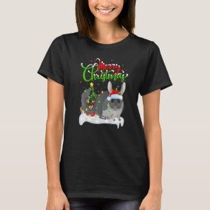 Camiseta Decoraciones de Navidad de Chinchilla Santa Chinch