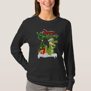 Camiseta Decoraciones de Navidad de Cocodrilo Santa Cocodri