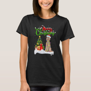 Camiseta Decoraciones de Navidad Santa Caniche Perro Navida