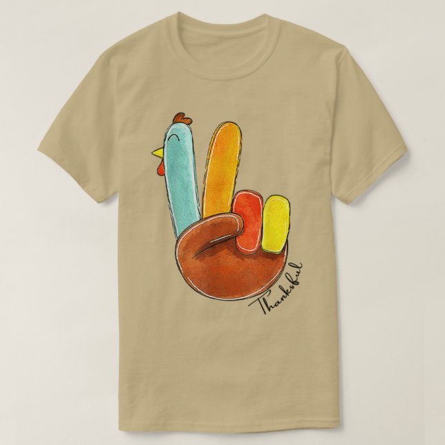 Camiseta Decoraciones del Día de Acción de Gracias Turquía  (Diseño del anverso)