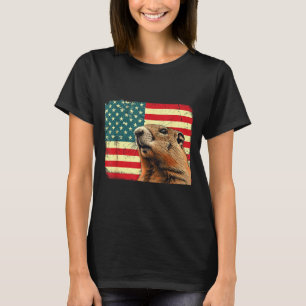 Camiseta Decoraciones del Día de la Marmota 2025 Bandera de