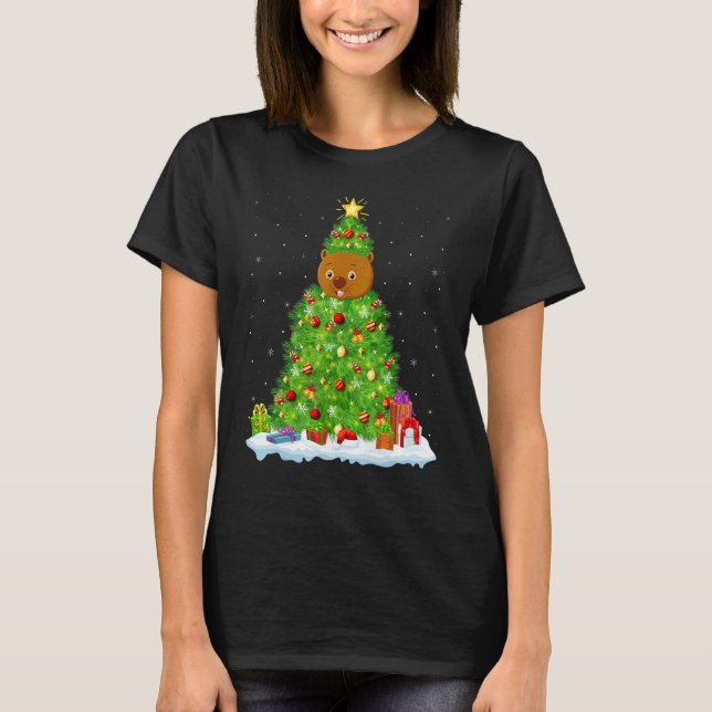 Camiseta Decoraciones navideñas alumbran Navidades de Santa (Anverso)