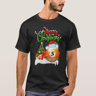 Camiseta Decoraciones navideñas de Billiards Santa Billiard