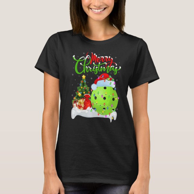 Camiseta Decoraciones navideñas de bolas de póquer Santa Ch (Anverso)
