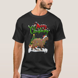 Camiseta Decoraciones navideñas de Capibara Santa Capybara