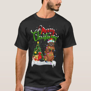 Camiseta Decoraciones navideñas de castores Navidades de Sa