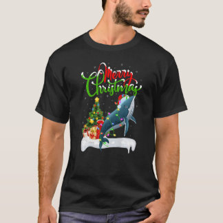 Camiseta Decoraciones navideñas de Navidades de ballenas de