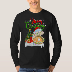 Camiseta Decoraciones navideñas de ostras Navidades de Sant