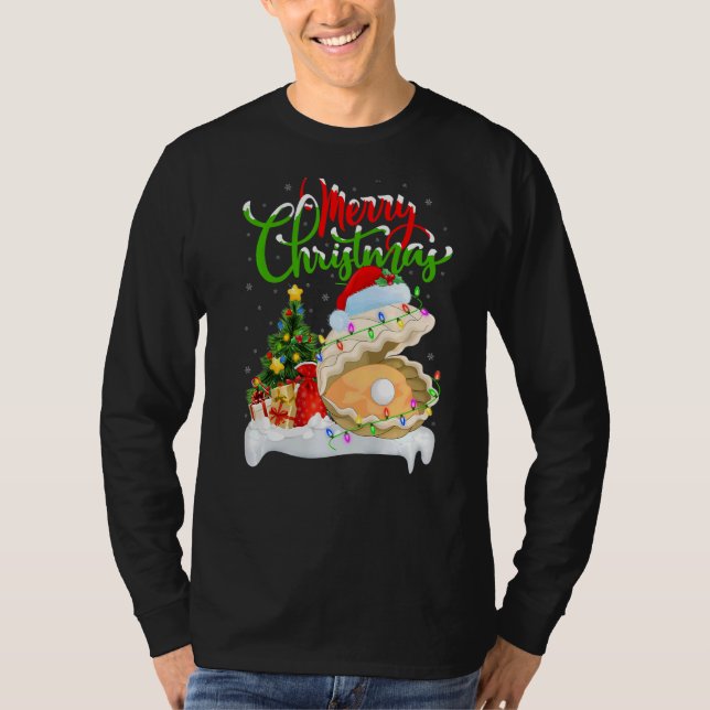 Camiseta Decoraciones navideñas de ostras Navidades de Sant (Anverso)