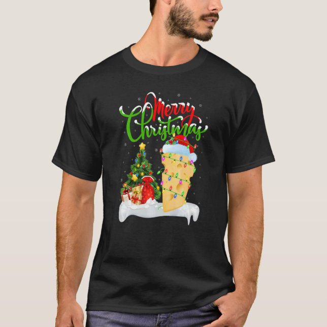 Camiseta Decoraciones navideñas de queso Navidades de Santa (Anverso)