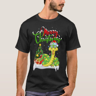 Camiseta Decoraciones navideñas de serpientes en Santa Navi