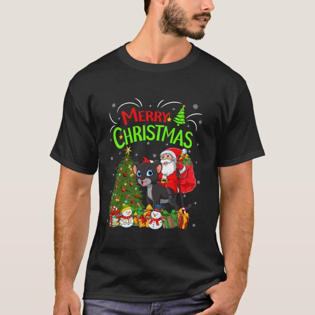 Camiseta Decoraciones navideñas El árbol ilumina el pantano (Anverso)