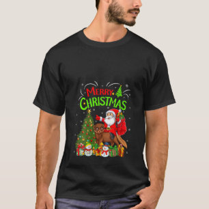 Camiseta Decoraciones navideñas El árbol ilumina Santa Ridi