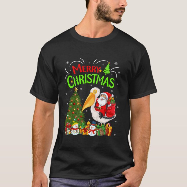 Camiseta Decoraciones navideñas El árbol ilumina Santa Ridi (Anverso)