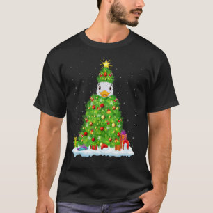 Camiseta Decoraciones navideñas iluminan a Navidades de páj