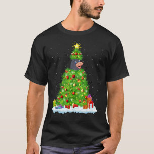 Camiseta Decoraciones navideñas iluminan el árbol navideño 