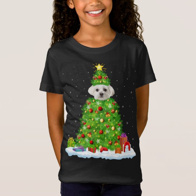 Camiseta Decoraciones navideñas iluminan la Navidad del per (Anverso)