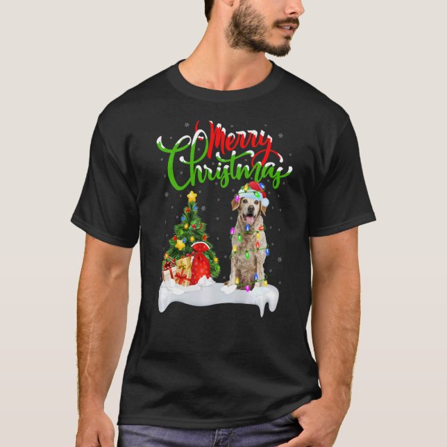 Camiseta Decoraciones navideñas Santa Brittany España Perro (Anverso)