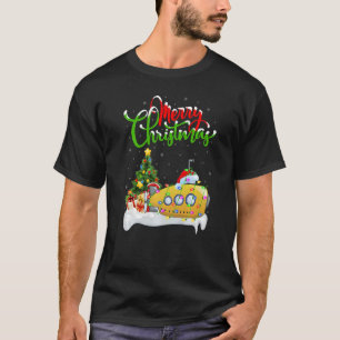 Camiseta Decoraciones navideñas submarinas Santa Cristo sub