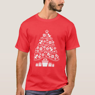 Camiseta Decoraciones navideñas tradicionales escandinavas