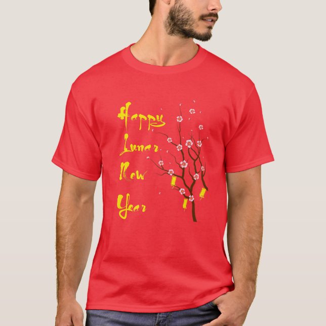Camiseta Decoraciones vietnamitas de Año Nuevo 2022 | Feliz (Anverso)