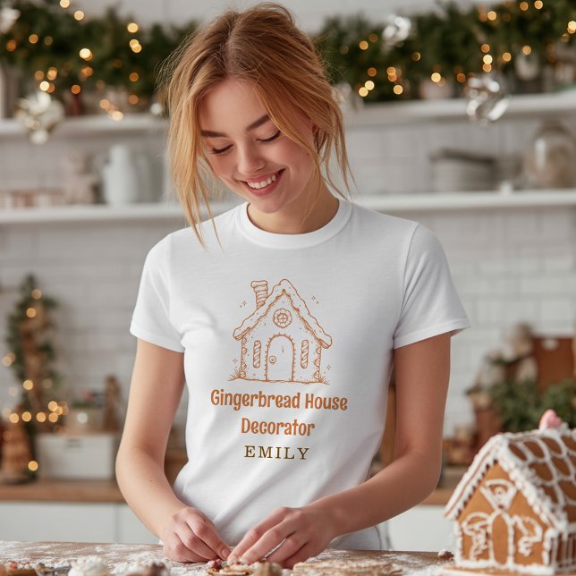 Camiseta Decorador de la casa Gingerbread Nombre Navidades (Subido por el creador)