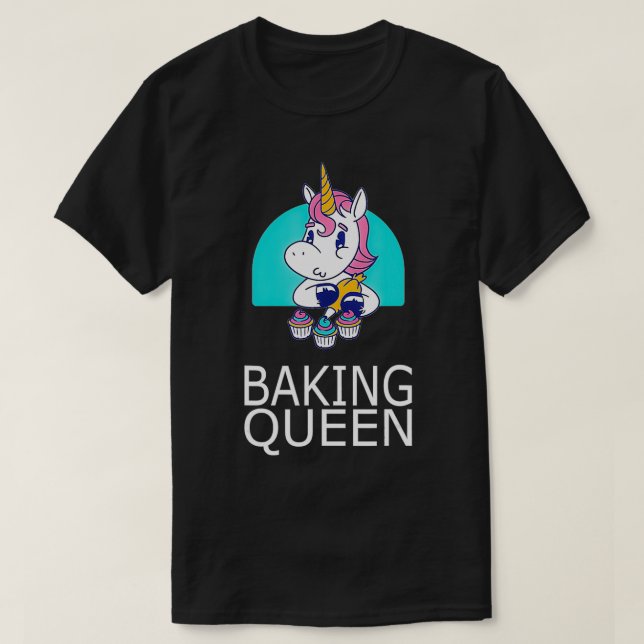 Camiseta Decorador de pasteles Funny Queen (Diseño del anverso)