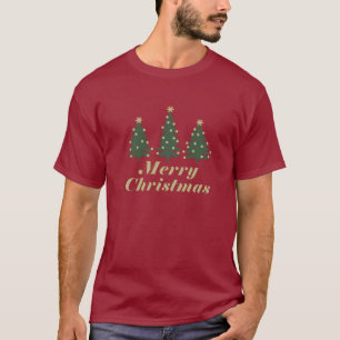 Camiseta Decorados Árboles de Navidad de Pino Simples