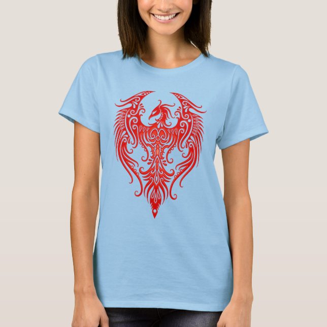 Camiseta Decorated Red Tribal Phoenix (Anverso)