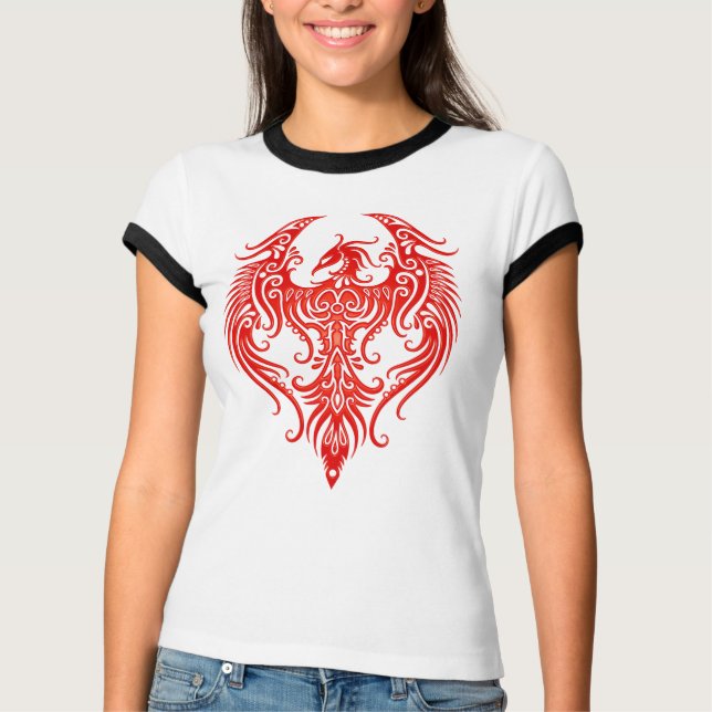 Camiseta Decorated Red Tribal Phoenix (Anverso)