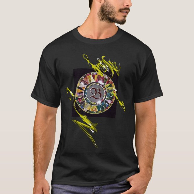 Camiseta decorativa de la moda de la inicial de (Anverso)