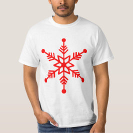 Camiseta decorativa festiva con copo de nieve.
