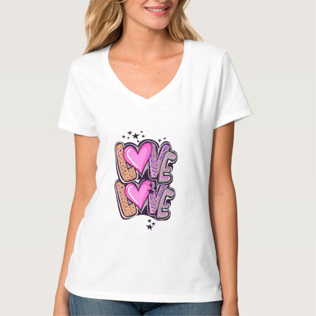 Camiseta decorativa 'Love' - Elegante y sentida (Anverso)