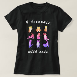 Camiseta Decoro con gatos graciosos como un gato con arco i