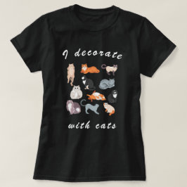 Camiseta Decoro con gatos graciosos dibujos animados