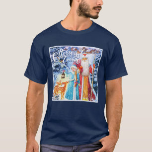Camiseta Ded Moroz I Snegurochka S Novym Godom Russia Sovie