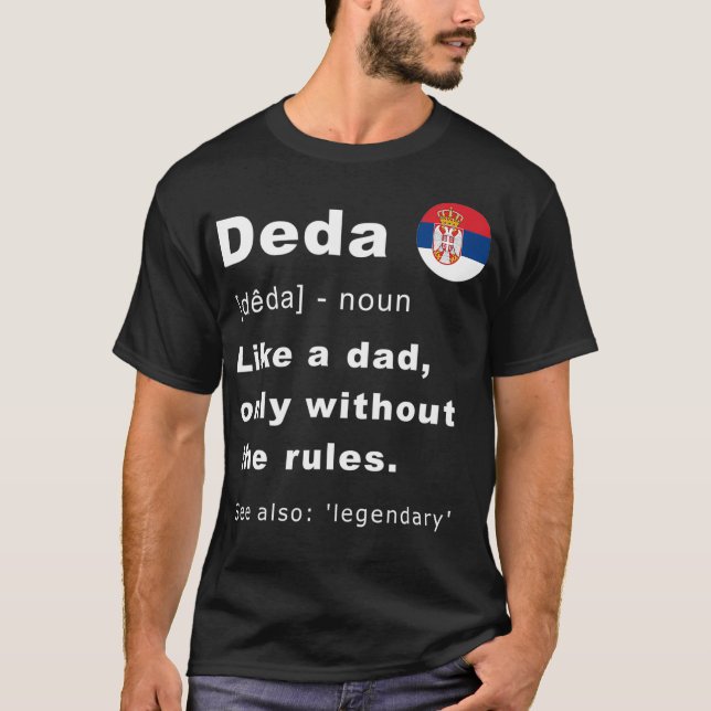 Camiseta Deda Definition  Serbian Grandpa Fathers Day (Anverso)