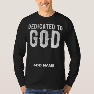 CAMISETA DEDICADO A DIOS PERSONALIZABLE BLANCO GUAY