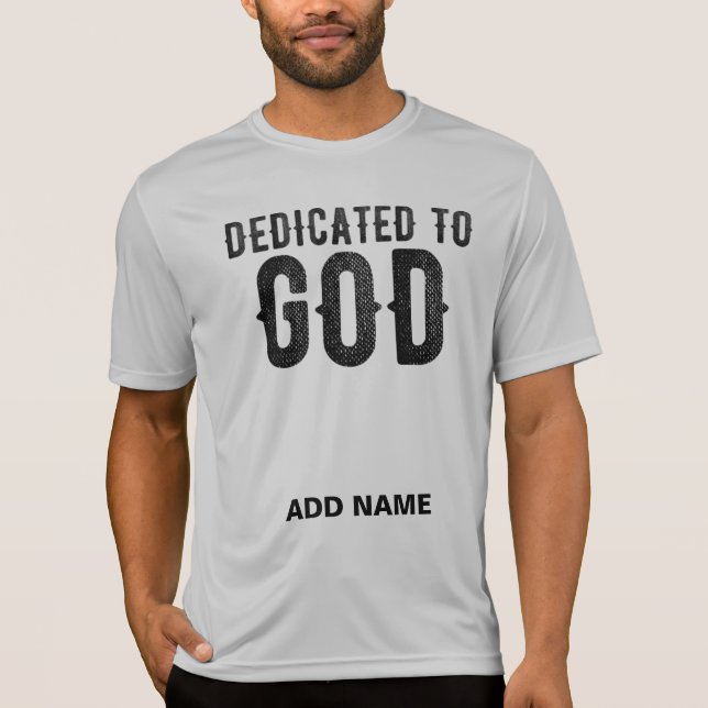 CAMISETA DEDICADO A DIOS PERSONALIZABLE GUAY TEXTO NEGRO (Anverso)