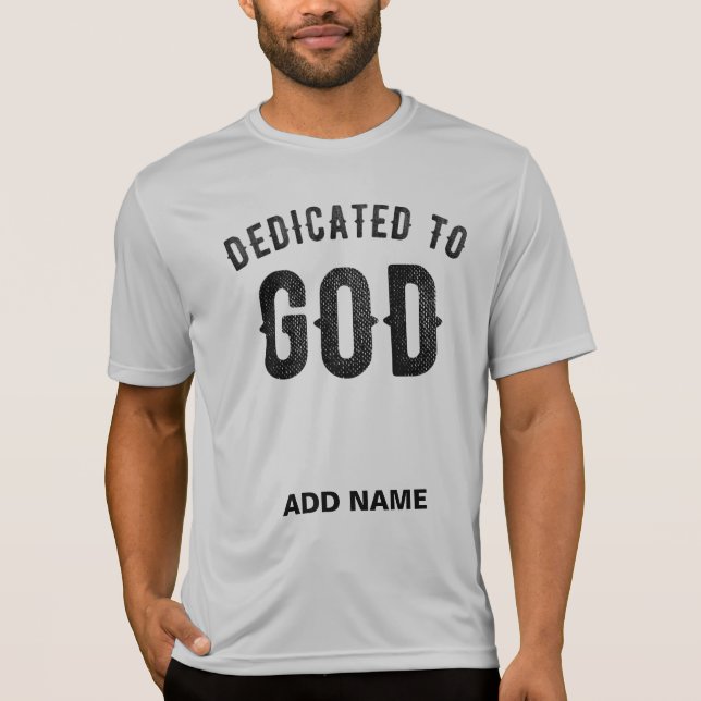 CAMISETA DEDICADO A DIOS PERSONALIZABLE GUAY TEXTO NEGRO (Anverso)