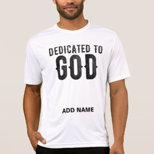 CAMISETA DEDICADO A DIOS PERSONALIZABLE GUAY TEXTO NEGRO