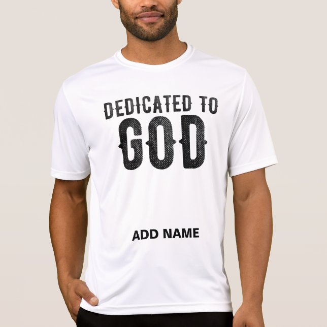 CAMISETA DEDICADO A DIOS PERSONALIZABLE GUAY TEXTO NEGRO (Anverso)