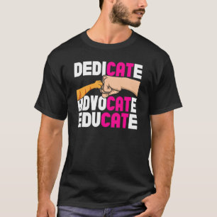 Camiseta Dedicado a educar al rescate de gatos de rescate a