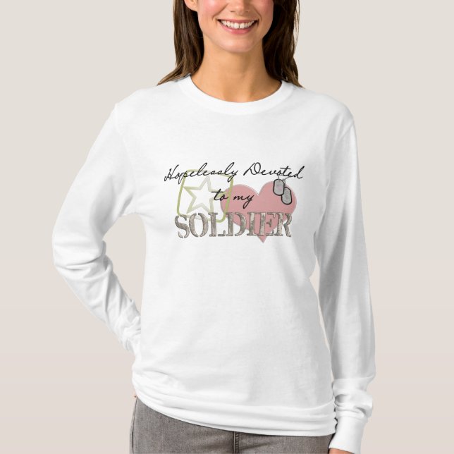 Camiseta Dedicado desesperado a mi soldado (Anverso)